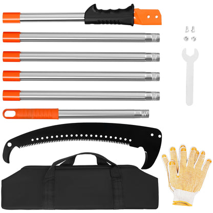 SUNDEER Manual Pole Saw Extendable 10 ft with Stainless Steel Pole & Sharp Steel Blade